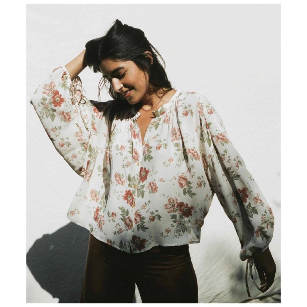 NWOT CHRISTY DAWN Vintage Fabric Floral Blouse